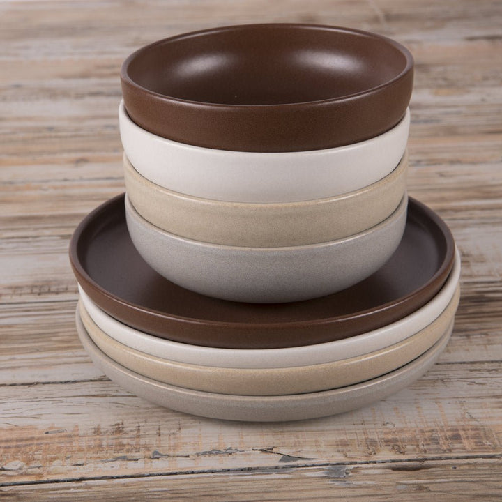 Assiette creuse Uno sable 22 cm - Beautiful Moment the shop