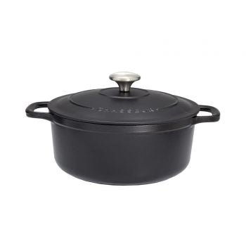 COCOTTE RONDE 24 CM CHASSEUR NOIR INTERIEUR NOIR - Beautiful Moment the shop