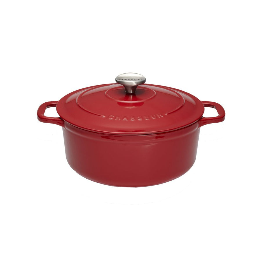 Cocotte ronde 24 cm chasseur rouge uni interieur sable - Beautiful Moment the shop