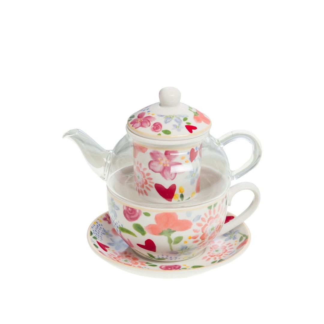 Coffret tea for one mix verre / porcelaine Thais - Beautiful Moment the shop