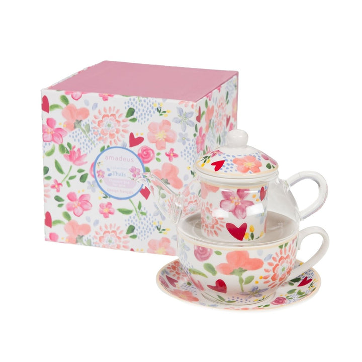 Coffret tea for one mix verre / porcelaine Thais - Beautiful Moment the shop