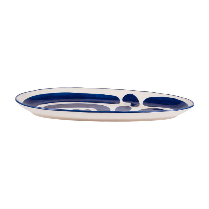 Plat oval Lulli bleu 41x21 cm - Beautiful Moment the shop