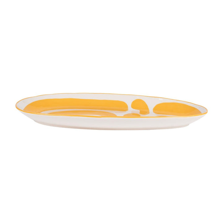 Plat oval Lulli jaune 41x21 cm - Beautiful Moment the shop